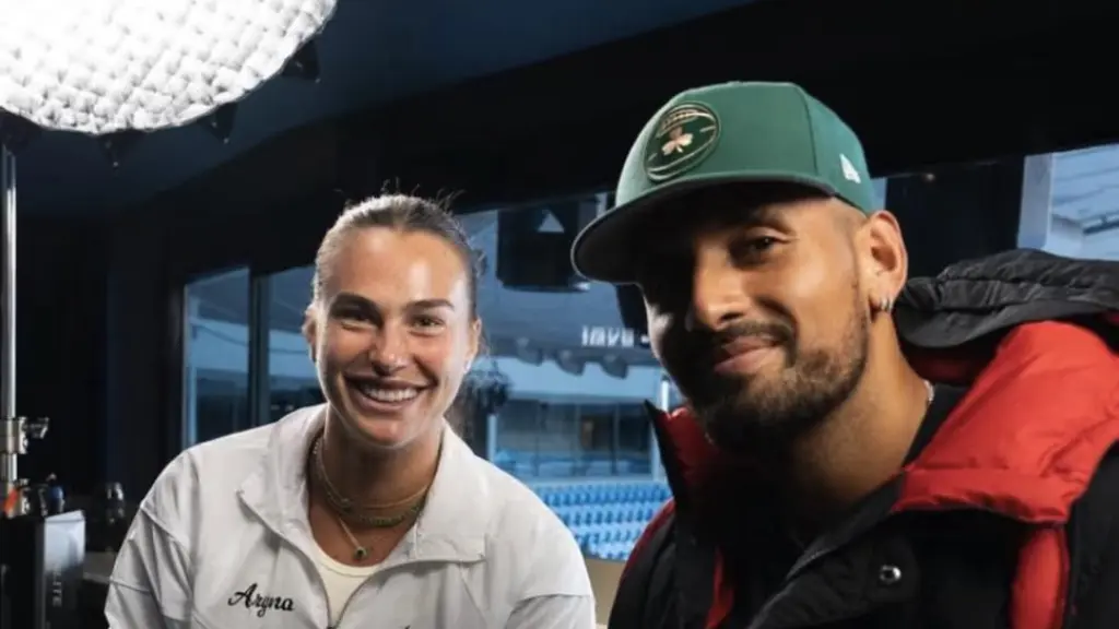 Aryna Sabalenka y Nick Kyrgios, en una imagen que subieron a redes sociales