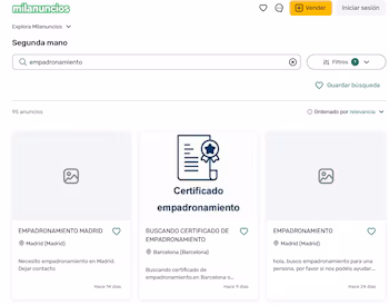 Anuncios de personas que piden