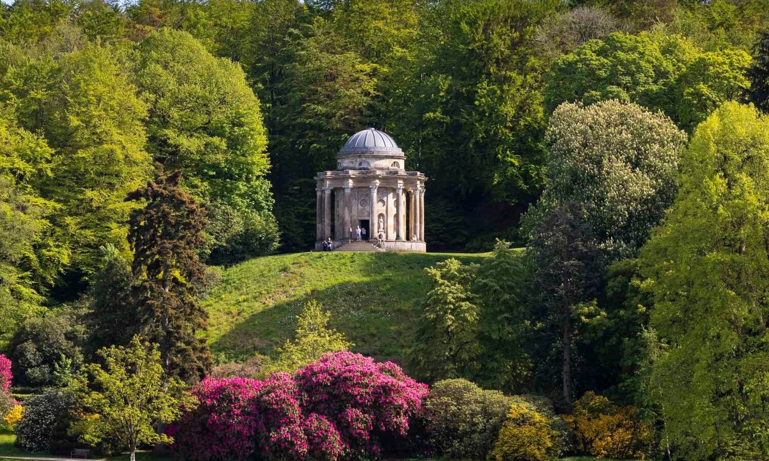 Foto: El templo de Apolo en los jardines de Stourhead es un paisaje protagonista en la película de 'Orgullo y Prejuicio'. (National Trust/Chris Lacey)
