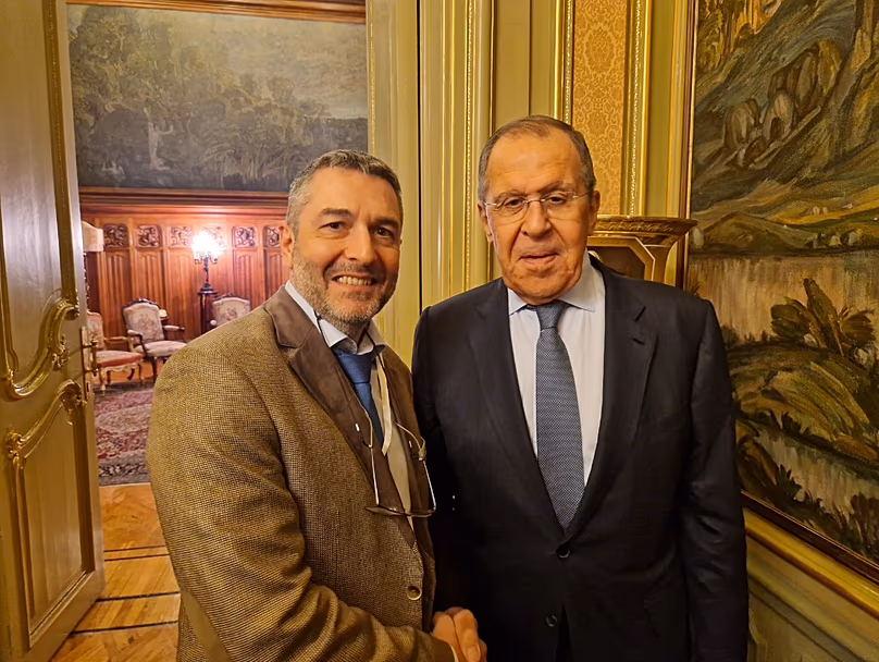 Xavier Moreau and Sergey Lavrov, Russian Minister of Foreign Affairs