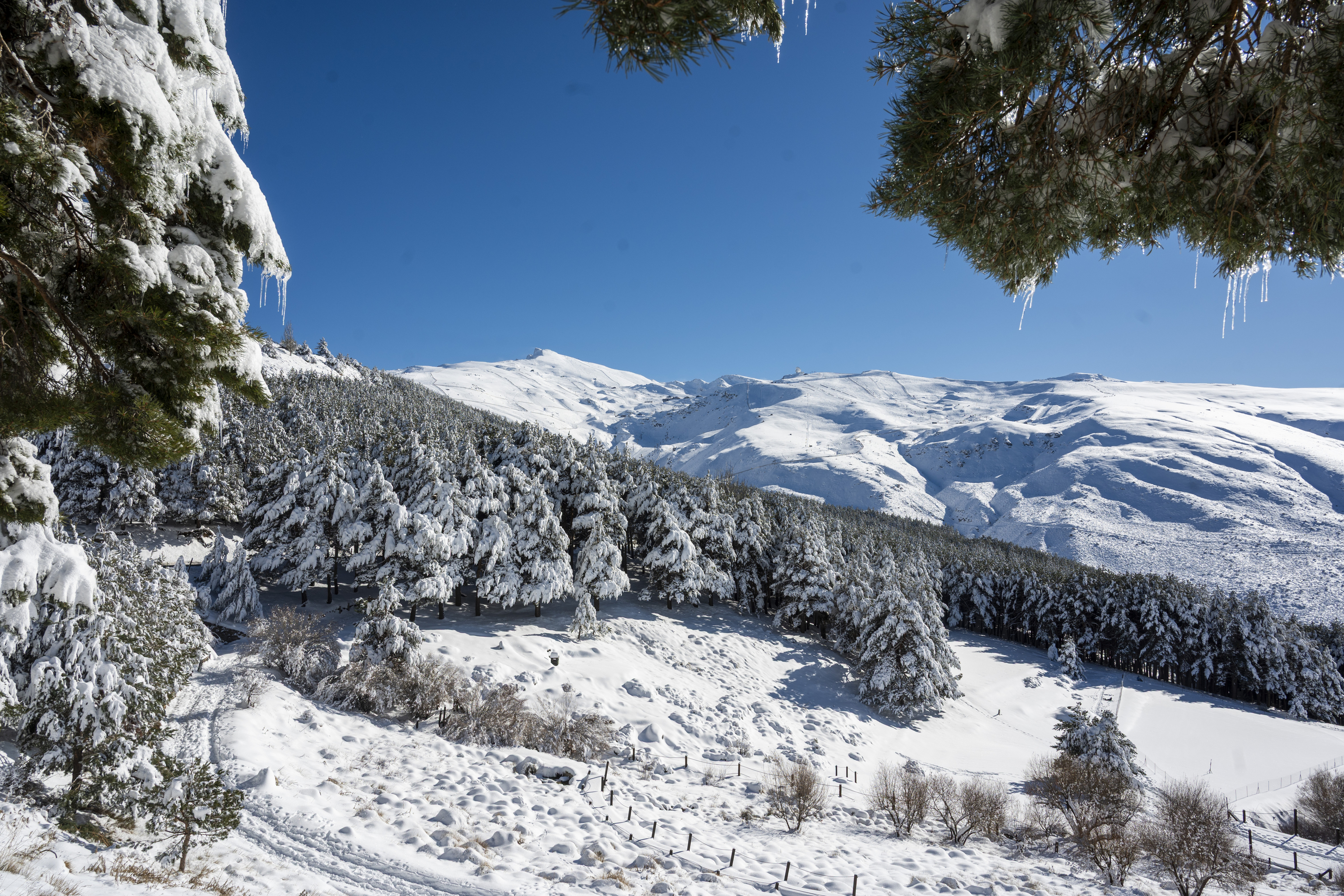La estación andaluza de Sierra Nevada, con vistas espectaculares por la nieve.