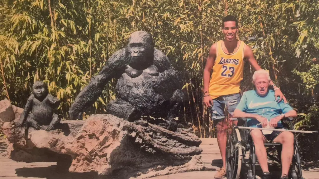 Jesús Hurtado hijo y padre, durante una excursión.