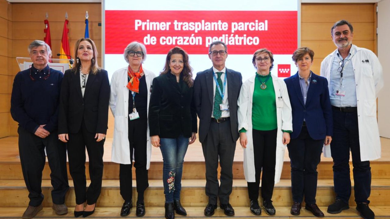 Foto: Presentación del primer trasplante parcial de corazón pediátrico. (Consejería de Sanidad de la Comunidad de Madrid)