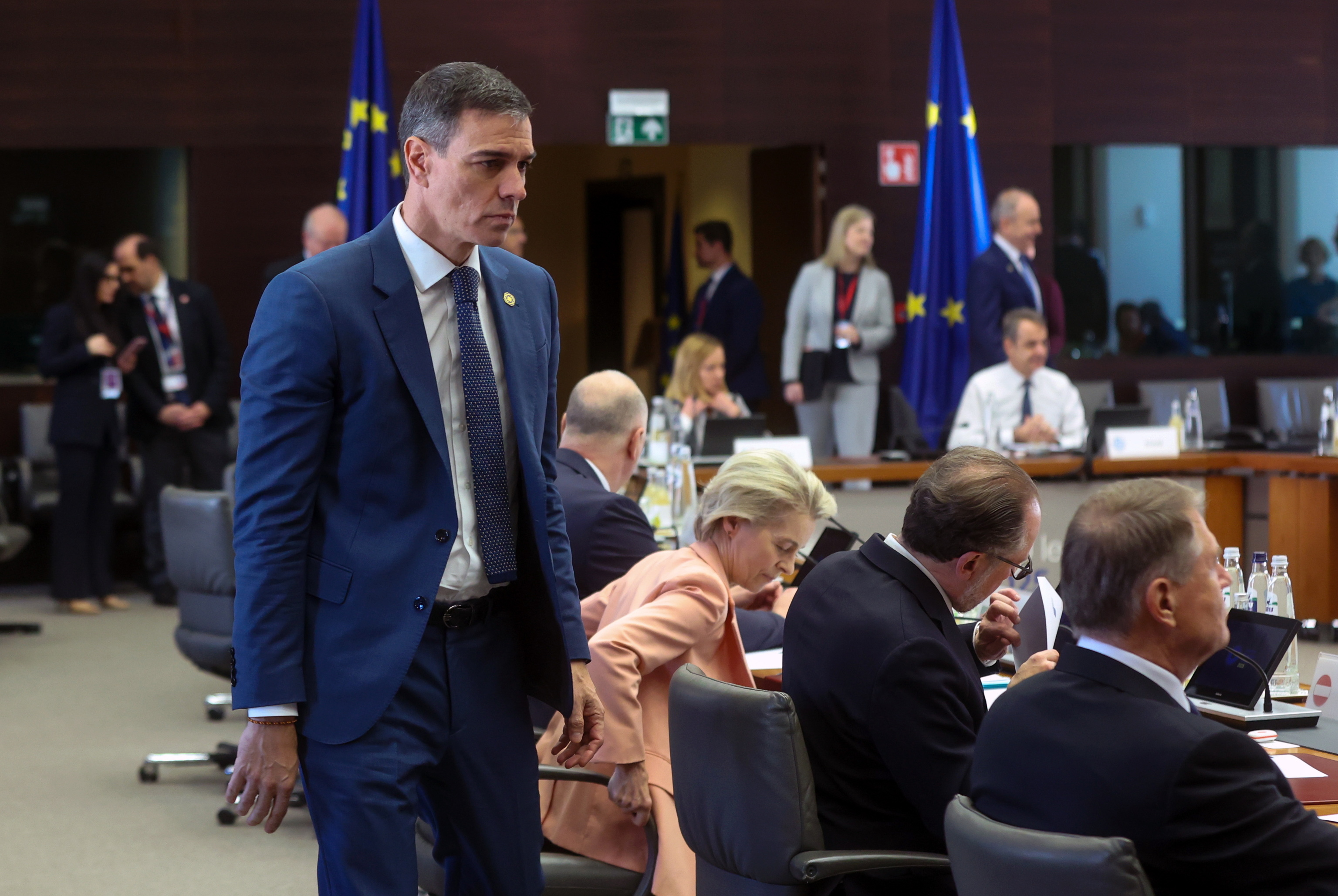 Pedro Sánchez, durante una reunión del Consejo Europeo en febrero.