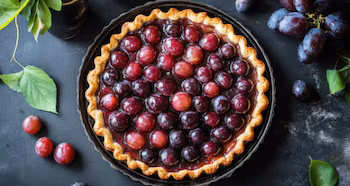 Receta de tarta de uvas