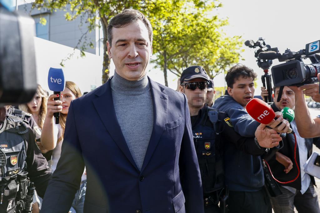 David Sánchez, al acudir a declarar a los juzgados de Badajoz el pasado abril.