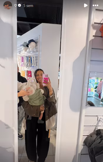 Jeimy Baez con su bebé