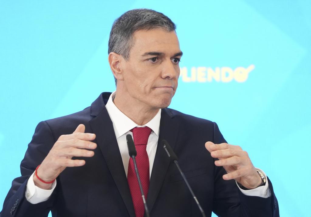 Pedro Sánchez, el pasado lunes, durante su comparecencia para hacer balance del Gobierno.