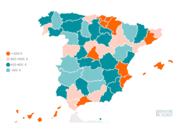 Precio medio del alquiler por