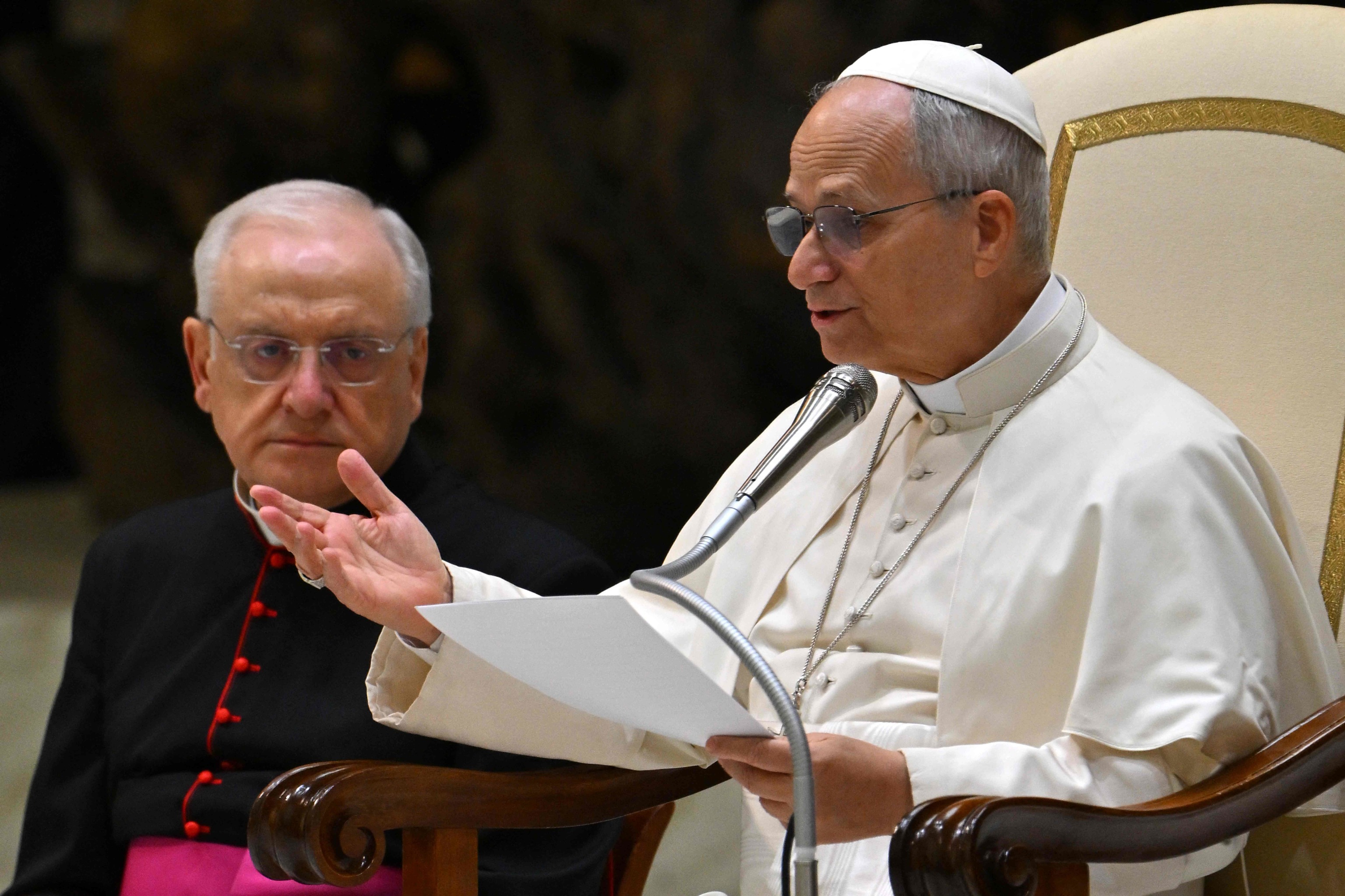 El Papa León XIV durante una celebración en El Vaticano.