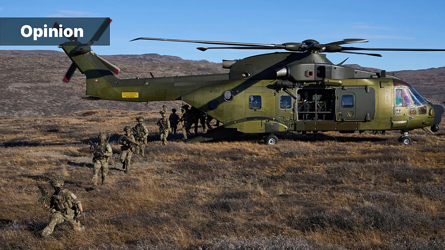 FILE: Danish military forces participate in an exercise with hundreds of troops from several European NATO members in Kangerlussuaq, Greenland, 17 September 2025