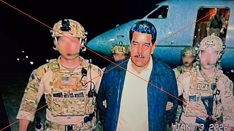 AI image of Maduro supposedly led US military members goes viral. 