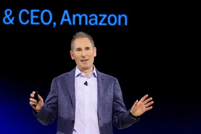 Andy Jassy, director ejecutivo de Amazon.com Inc., habla durante un evento el 26 de febrero de 2025.