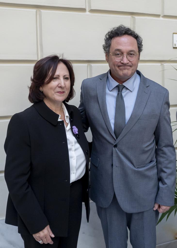 Álvaro García Ortiz, con la nueva fiscal general, Teresa Peramato, el pasado 11 de diciembre.