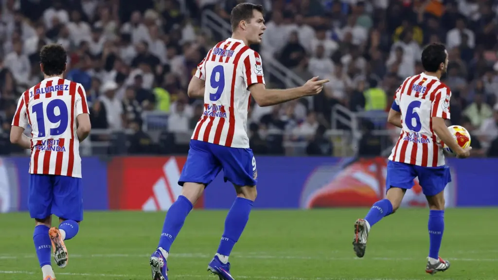 Sorloth celebra su gol contra el Real Madrid.
