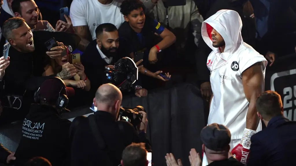 Anthony Joshua, antes de una de sus peleas