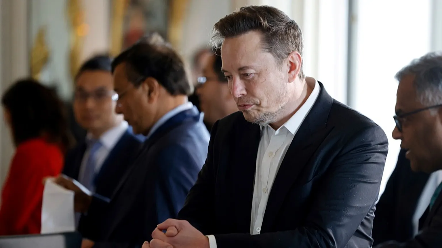 Elon Musk attends the Choose France summit at Versailles, May 15, 2023.
