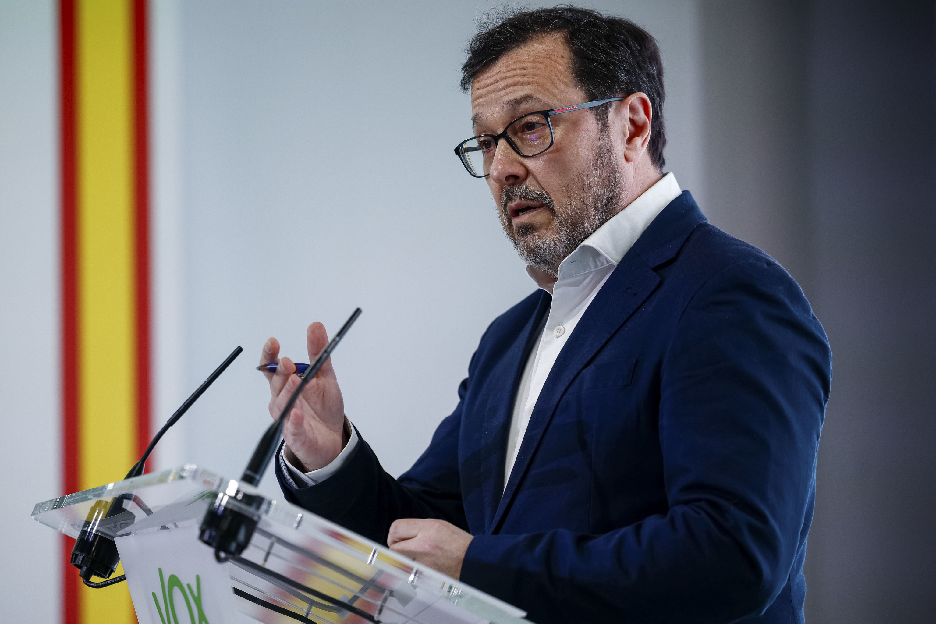 El portavoz nacional de Vox, José Antonio Fúster, este lunes
