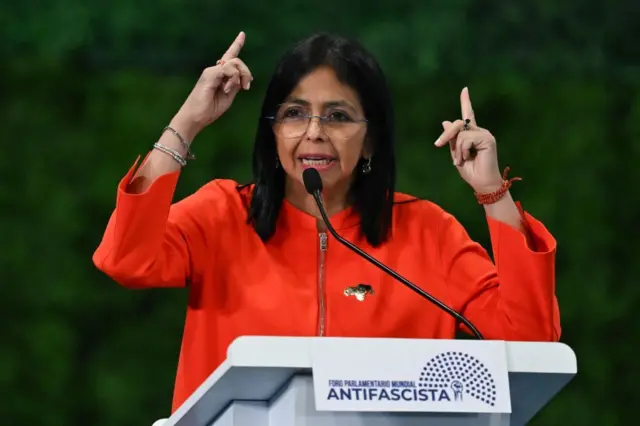 Delcy Rodríguez es la presidenta interina de Venezuela.