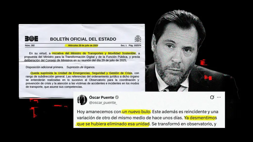 Óscar Puente y la supresión de la Unidad de Emergencias