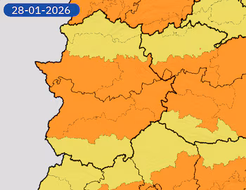 Avisos 28 de enero Extremadura: