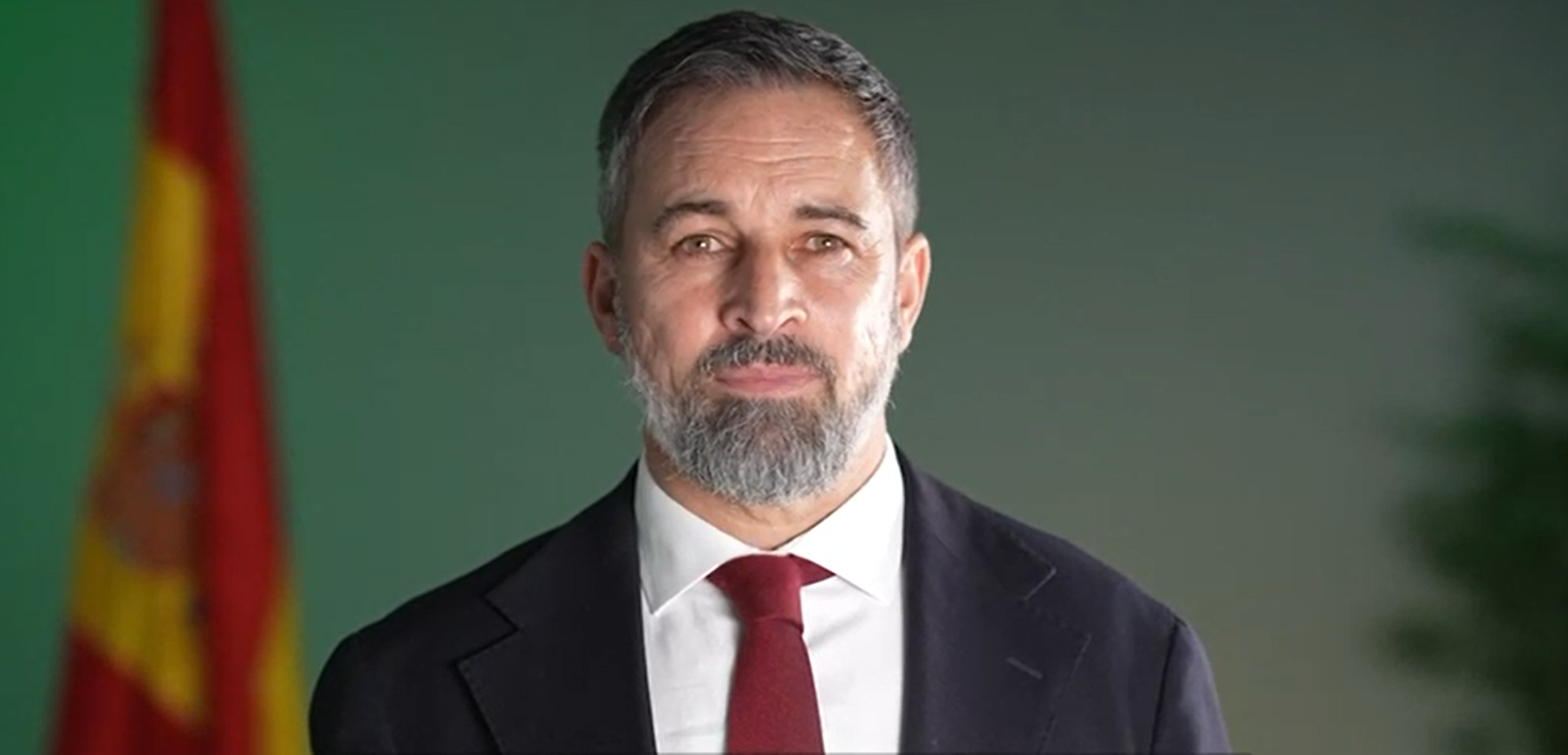 El presidente de Vox, Santiago Abascal, en su mensaje de fin de año