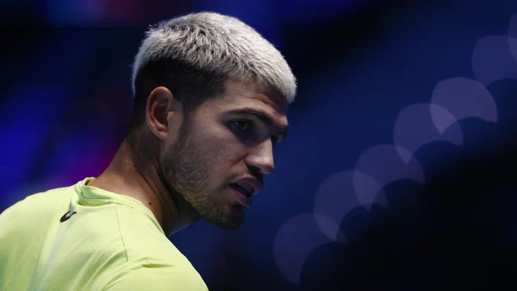 Alcaraz, durante la final de las ATP Finals contra Sinner