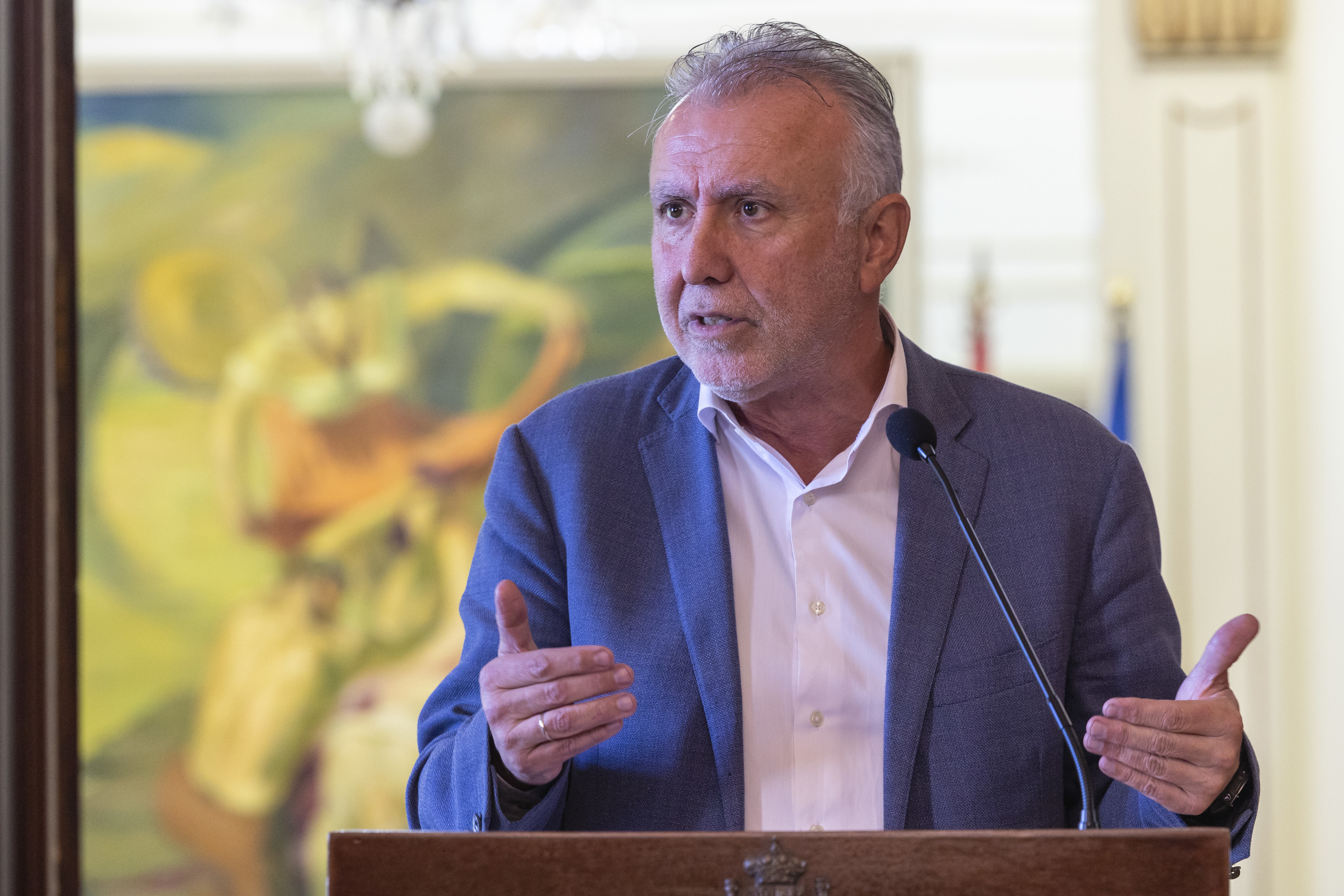 El ministro de Política Territorial, Ángel Víctor Torres, en Las Palmas.