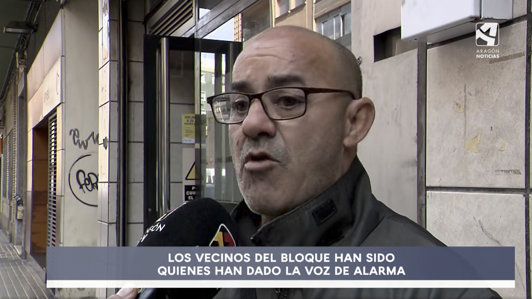 Alejandro, contando a las cámaras lo sucedido horas después del crimen.