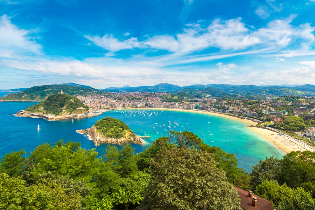 Vista aérea de San Sebastián
