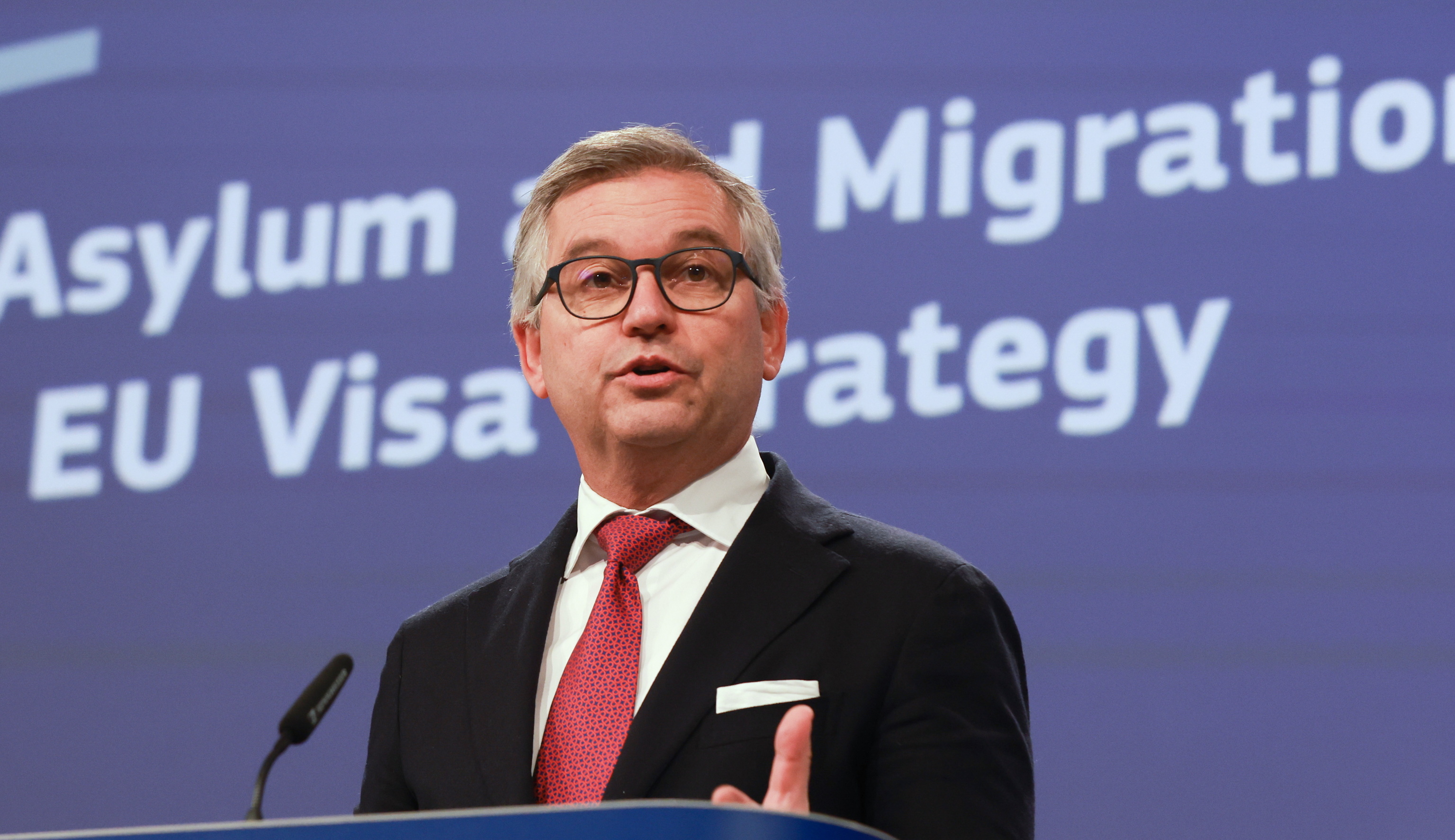 El comisario de Asuntos de Interior y Migración, Magnus Brunner, este miércoles en Bruselas.