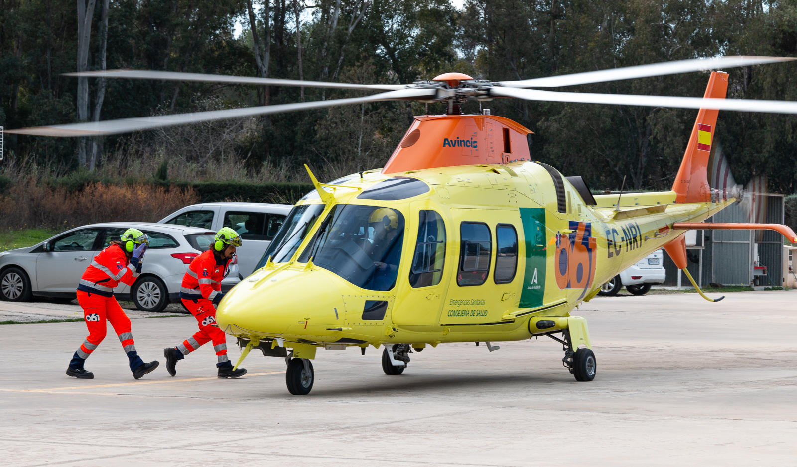 Helicóptero sanitario de 061.