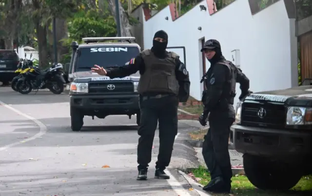 Agentes del Sebin en Caracas.