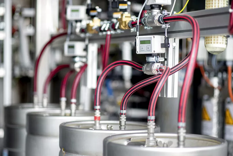 Technical equipment for the electrolyser of a hydrogen production plant is located on the EWE premises in the Huntorf district in Elsfleth, Germany.
