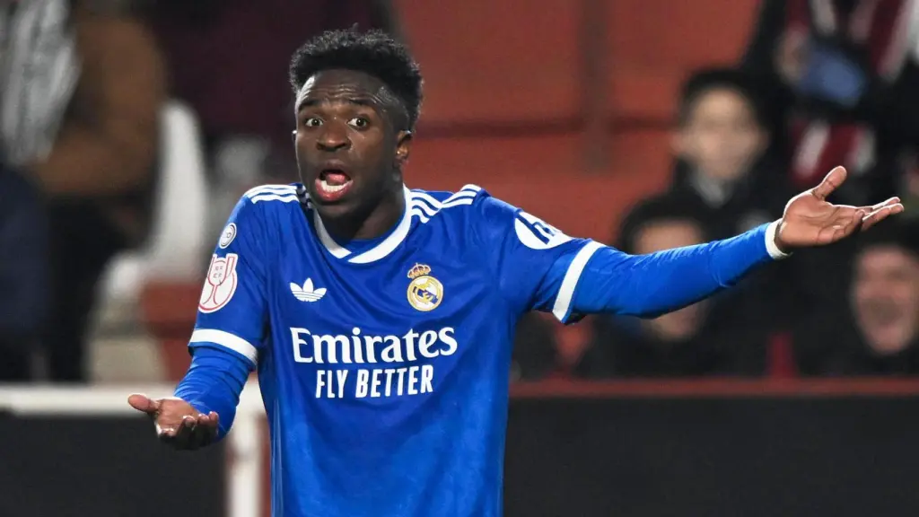 Vinicius, en el partido ante el Albacete.