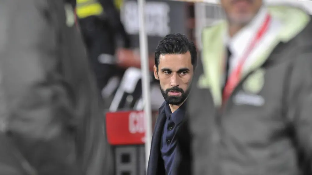 Álvaro Arbeloa, en el banquillo del Real Madrid