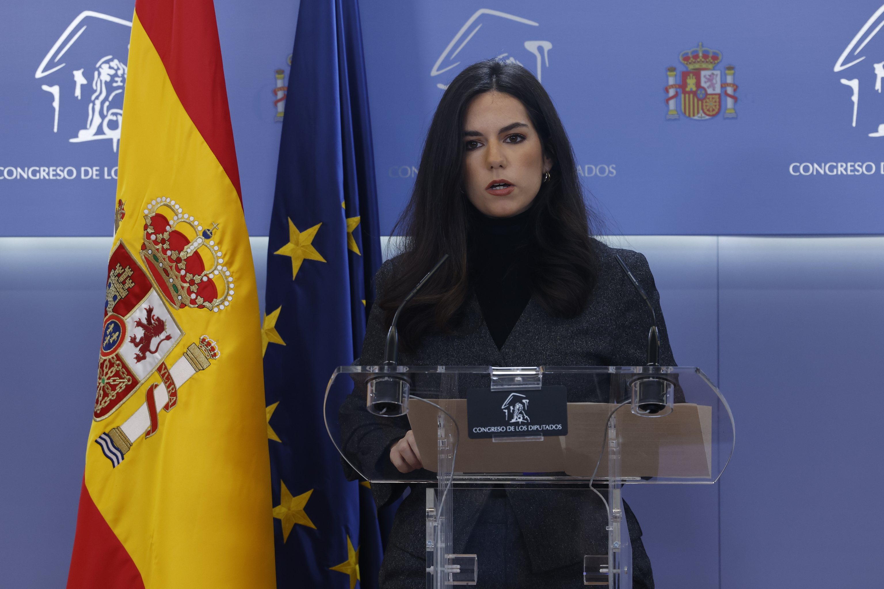 La portavoz de Vox en el Congreso, Pepa Mllán, este martes