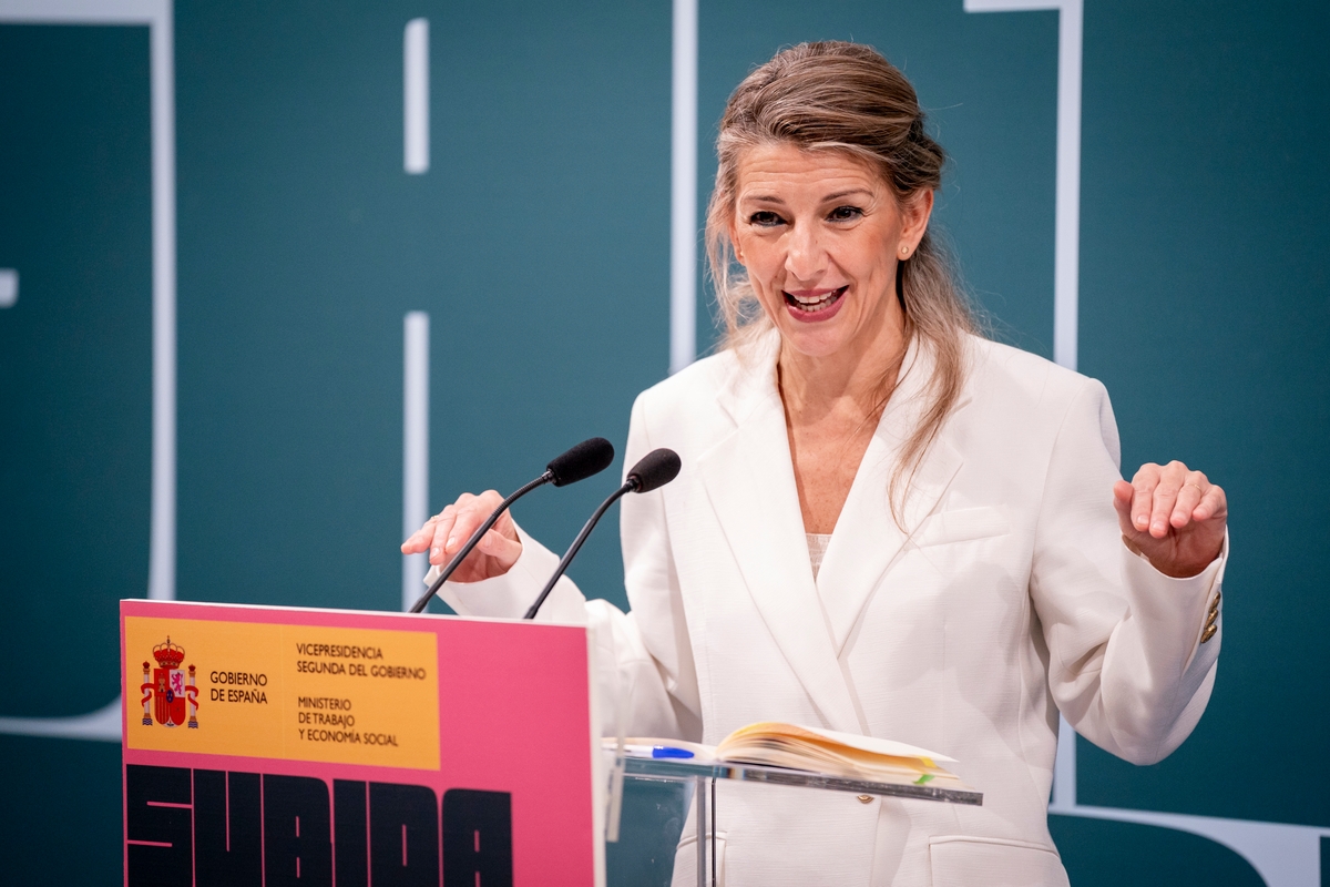 Yolanda Díaz, durante la presentación