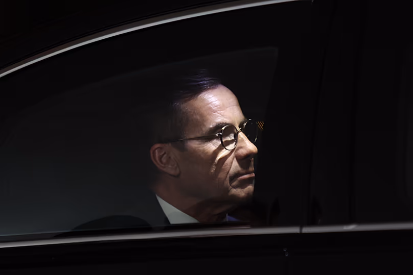 Swedish Prime Minister Ulf Kristersson arrives at the Chancellery in Berlin, Germany, Monday, Dec. 15, 2025. 