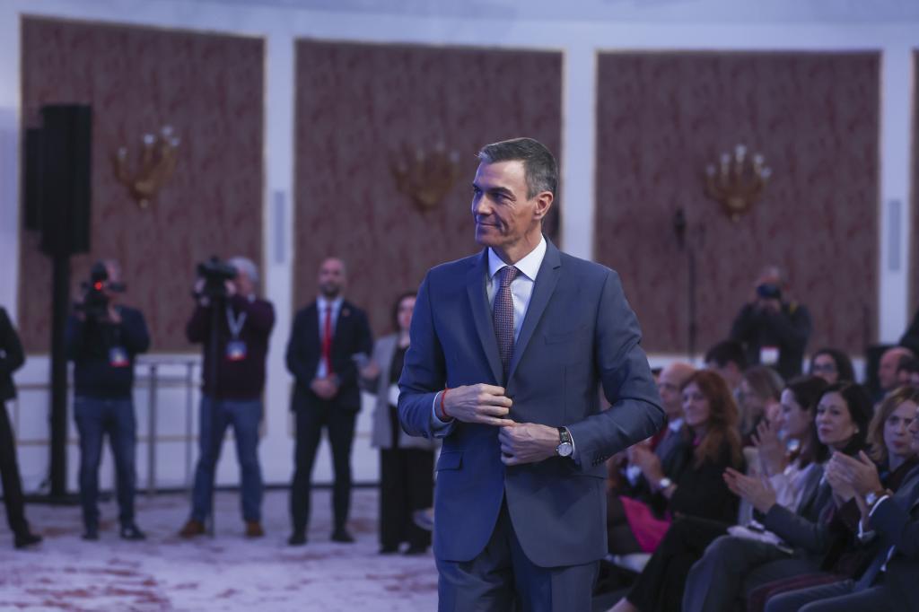 Pedro Sánchez, el jueves, en el acto 'Spain Investors Day', el jueves, en Madrid.