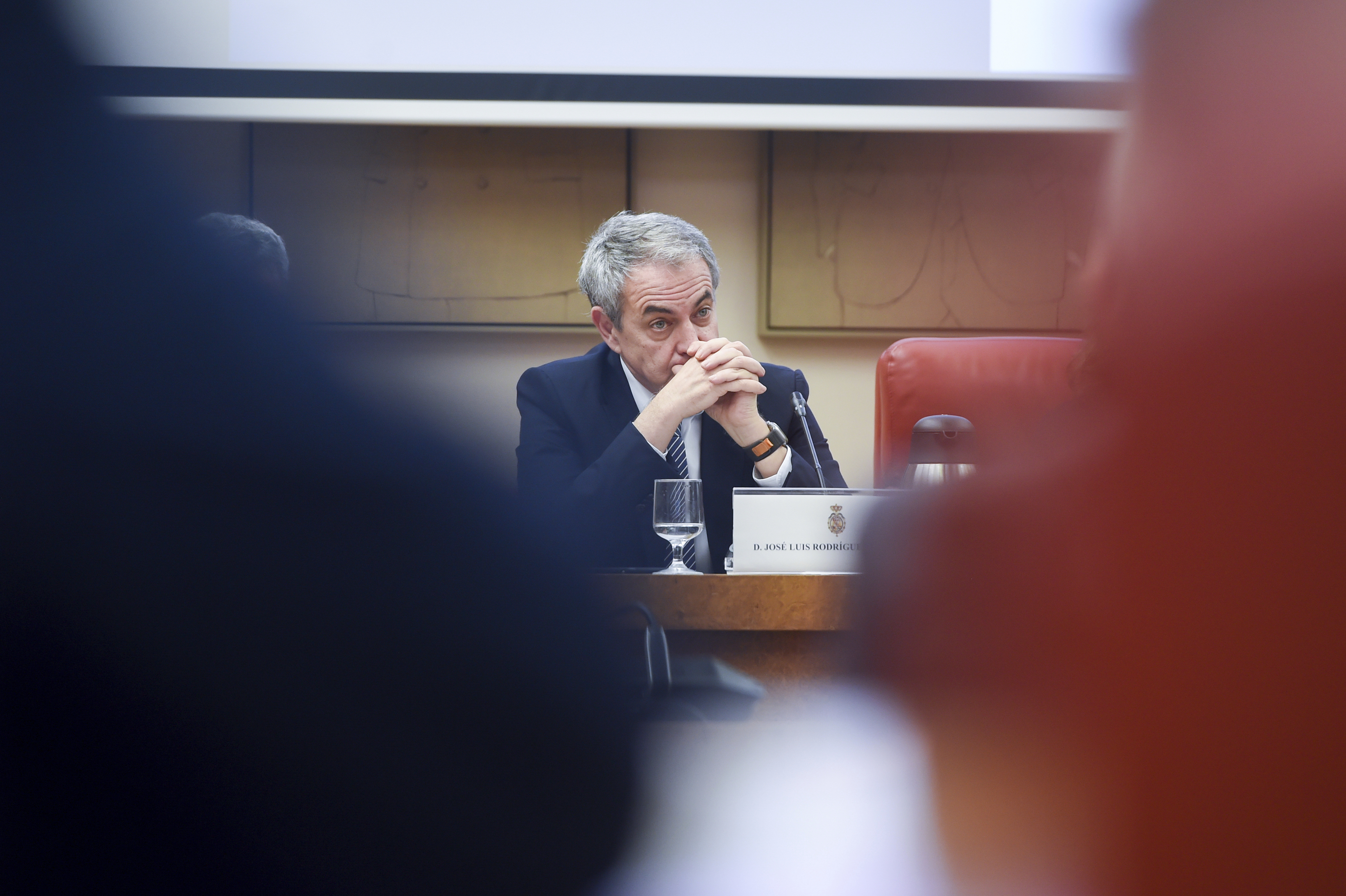 El expresidente del Gobierno José Luis Rodríguez Zapatero en un acto en el Congreso.