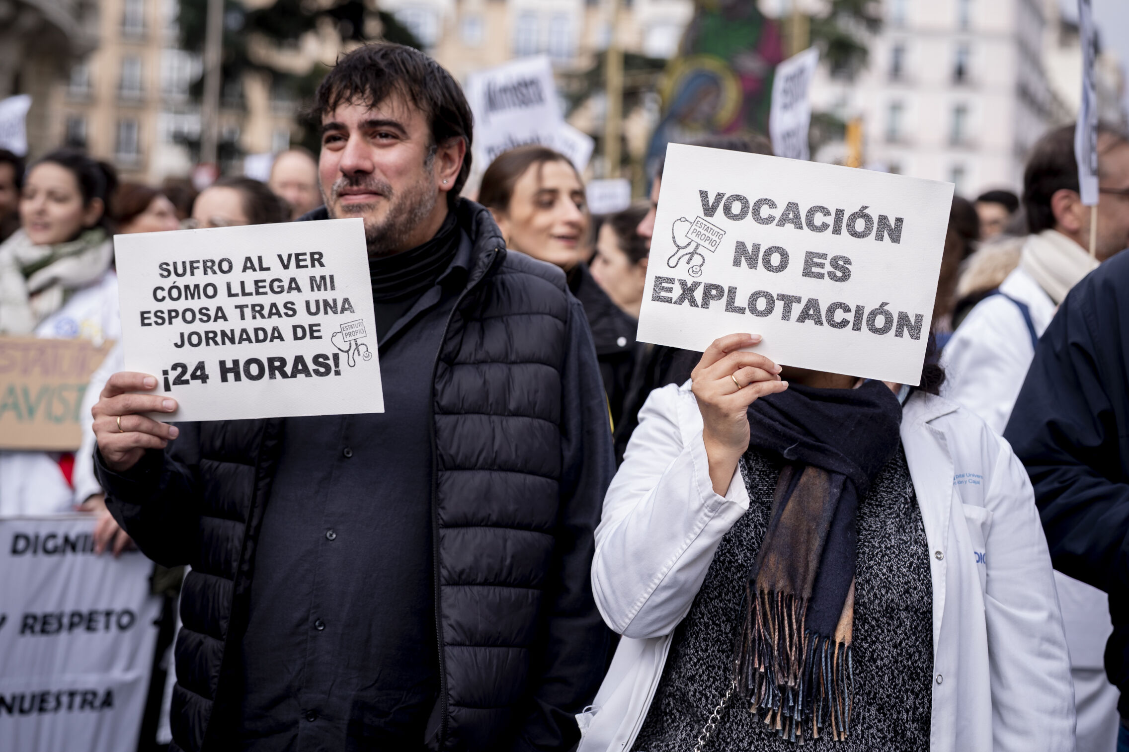 Foto: Manifestación de médicos en Madrid con motivo de la huelga de facultativos