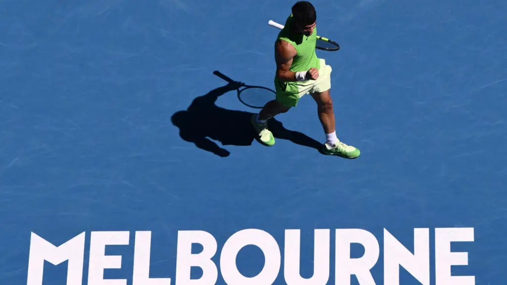 Carlos Alcaraz, en el Open de Australia 2026