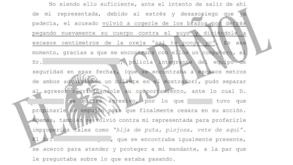 Relato de los hechos en el escrito de acusación.
