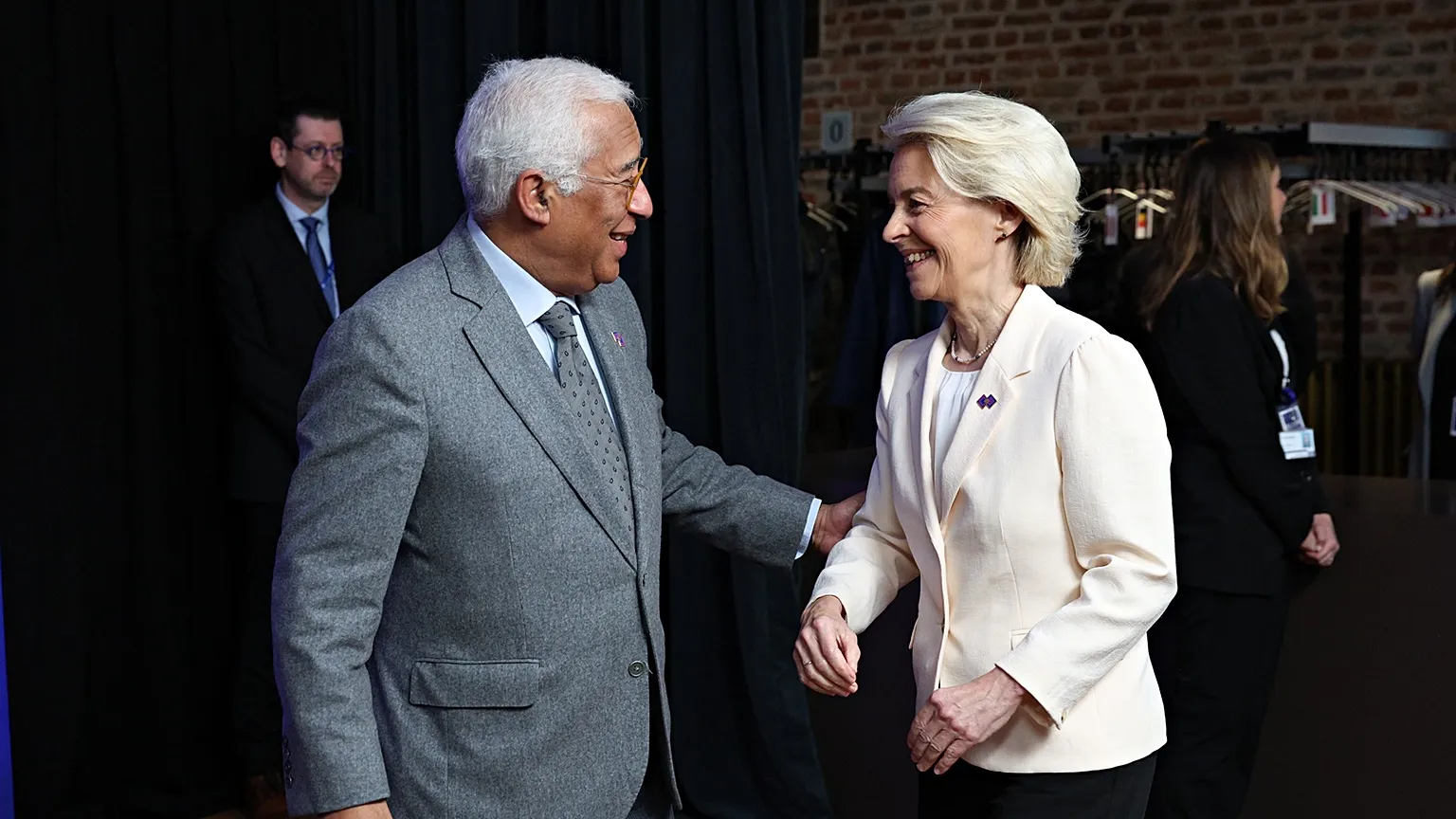 António Costa and Ursula von der Leyen.