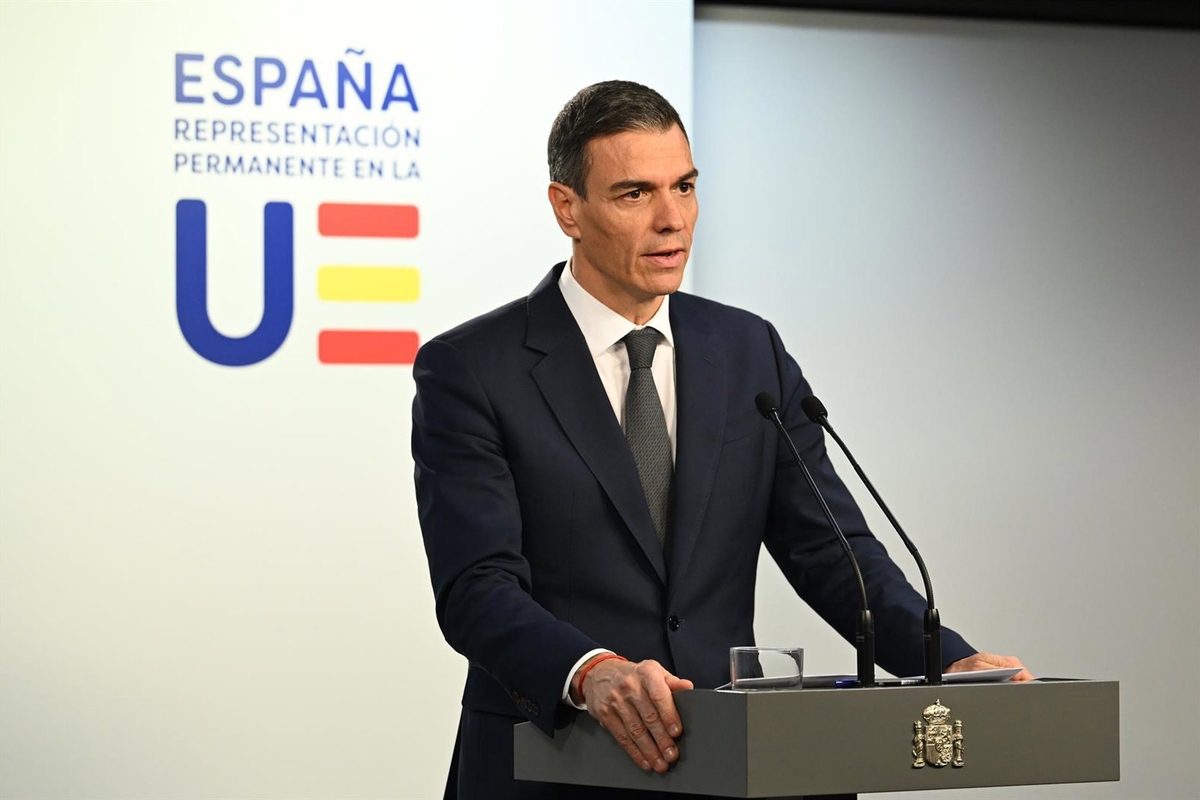 Pedro Sánchez, en rueda de