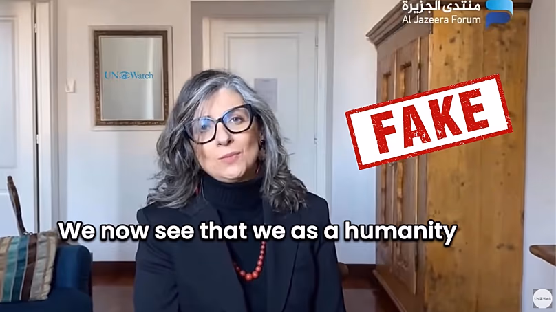 AI manipulated video shared by the NGO UN Watch on its Youtube channel