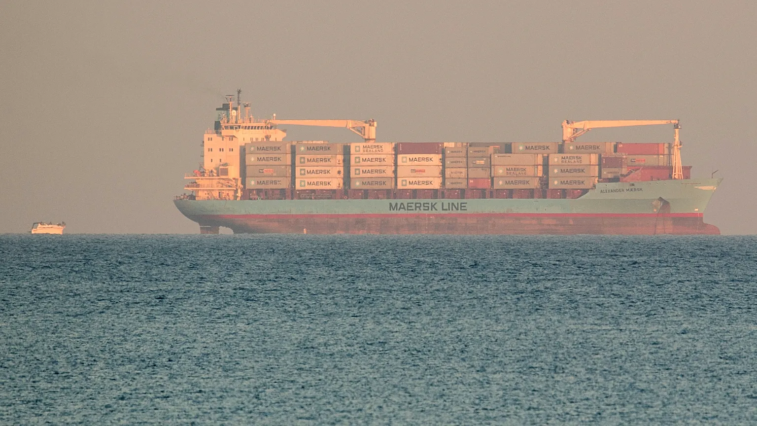 Danish-flagged commercial liner Alexander Maersk in June 2018