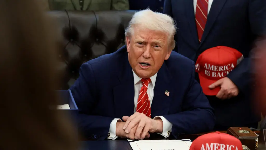 Donald Trump, desde el Despacho Oval.