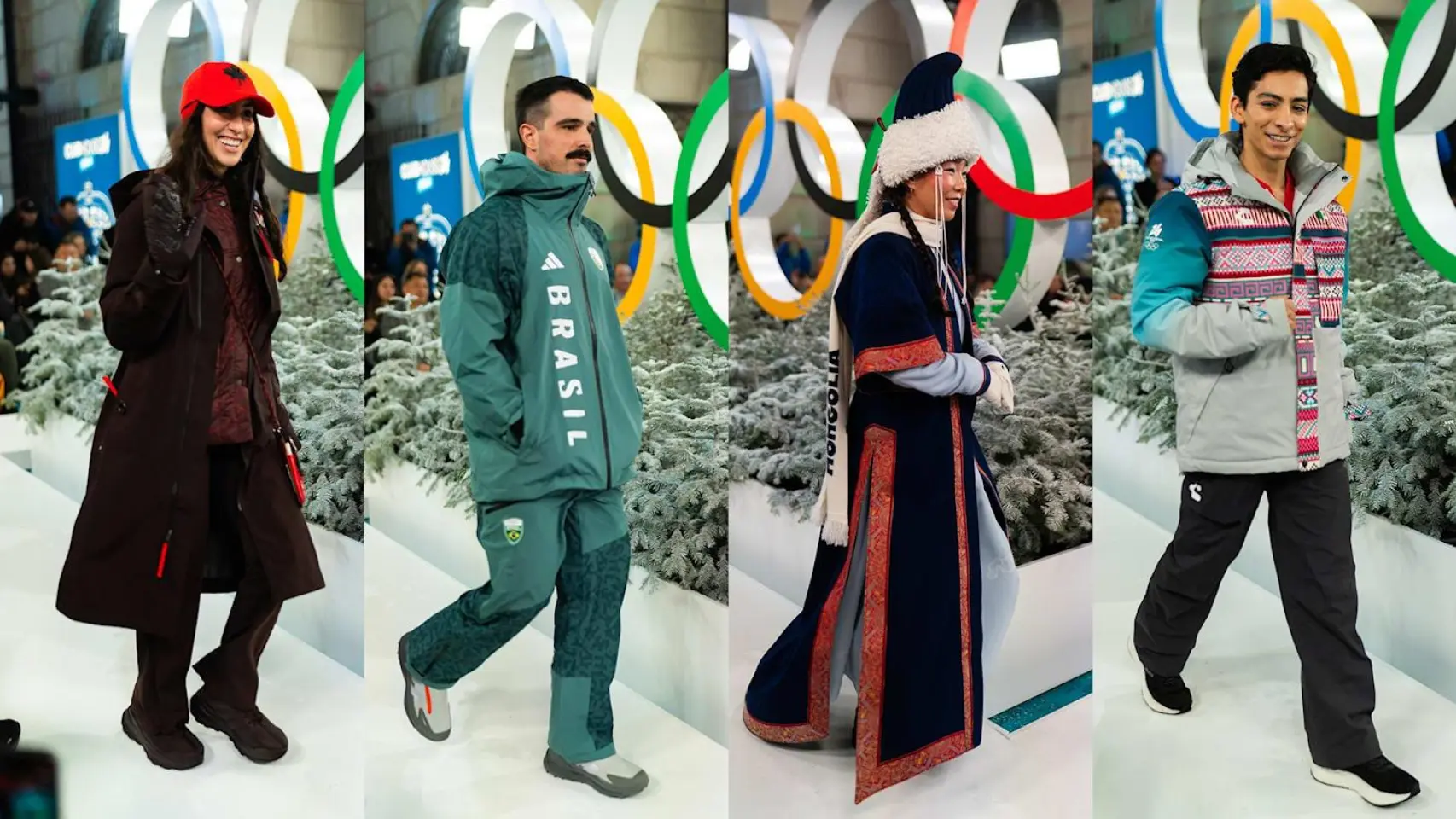 Los uniformes de algunos países en los Juegos Olímpicos de Invierno.